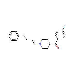 O=C(c1ccc(F)cc1)C1CCN(CCCCc2ccccc2)CC1 ZINC000001542568