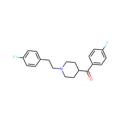 O=C(c1ccc(F)cc1)C1CCN(CCc2ccc(F)cc2)CC1 ZINC000013473865