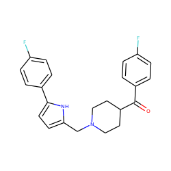 O=C(c1ccc(F)cc1)C1CCN(Cc2ccc(-c3ccc(F)cc3)[nH]2)CC1 ZINC000029569129