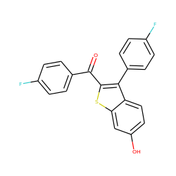 O=C(c1ccc(F)cc1)c1sc2cc(O)ccc2c1-c1ccc(F)cc1 ZINC000653845305