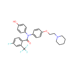 O=C(c1ccc(F)cc1C(F)(F)F)N(c1ccc(O)cc1)c1ccc(OCCN2CCCCC2)cc1 ZINC000096173899