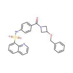 O=C(c1ccc(NS(=O)(=O)c2cccc3cccnc23)cc1)N1CC(OCc2ccccc2)C1 ZINC000200251450