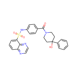 O=C(c1ccc(NS(=O)(=O)c2cccc3nccnc23)cc1)N1CCC(O)(c2ccccc2)CC1 ZINC000217626489