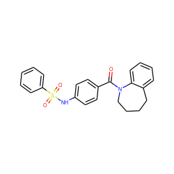 O=C(c1ccc(NS(=O)(=O)c2ccccc2)cc1)N1CCCCc2ccccc21 ZINC000013757952