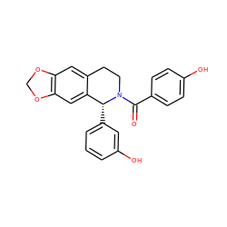 O=C(c1ccc(O)cc1)N1CCc2cc3c(cc2[C@H]1c1cccc(O)c1)OCO3 ZINC000095602919