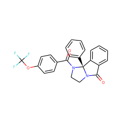 O=C(c1ccc(OC(F)(F)F)cc1)N1CCN2C(=O)c3ccccc3[C@@]12c1ccccc1 ZINC000103226407