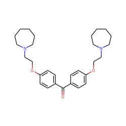 O=C(c1ccc(OCCN2CCCCCC2)cc1)c1ccc(OCCN2CCCCCC2)cc1 ZINC000103230603