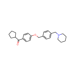 O=C(c1ccc(OCc2ccc(CN3CCCCC3)cc2)cc1)C1CCCC1 ZINC000013517729