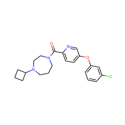 O=C(c1ccc(Oc2cccc(Cl)c2)cn1)N1CCCN(C2CCC2)CC1 ZINC000053244152