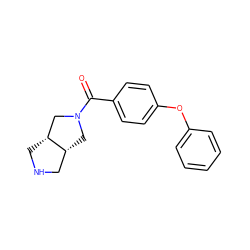 O=C(c1ccc(Oc2ccccc2)cc1)N1C[C@@H]2CNC[C@@H]2C1 ZINC000095579341