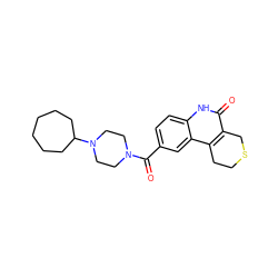 O=C(c1ccc2[nH]c(=O)c3c(c2c1)CCSC3)N1CCN(C2CCCCCC2)CC1 ZINC000103174149