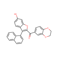 O=C(c1ccc2c(c1)OCCO2)c1oc2cc(O)ccc2c1-c1cccc2ccccc12 ZINC000013818644