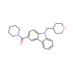 O=C(c1ccc2c(c1)c1ccccc1n2CC1CCOCC1)N1CCCCC1 ZINC000096938378