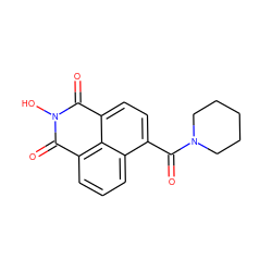 O=C(c1ccc2c3c(cccc13)C(=O)N(O)C2=O)N1CCCCC1 ZINC000000507434