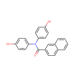 O=C(c1ccc2ccccc2c1)N(c1ccc(O)cc1)c1ccc(O)cc1 ZINC000096173896