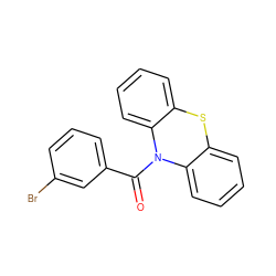 O=C(c1cccc(Br)c1)N1c2ccccc2Sc2ccccc21 ZINC000004785817