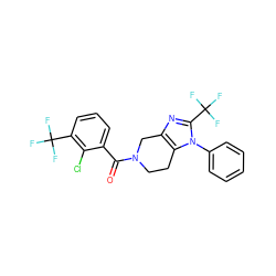 O=C(c1cccc(C(F)(F)F)c1Cl)N1CCc2c(nc(C(F)(F)F)n2-c2ccccc2)C1 ZINC000218370557