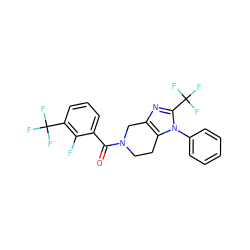 O=C(c1cccc(C(F)(F)F)c1F)N1CCc2c(nc(C(F)(F)F)n2-c2ccccc2)C1 ZINC000218397898