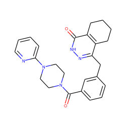 O=C(c1cccc(Cc2n[nH]c(=O)c3c2CCCC3)c1)N1CCN(c2ccccn2)CC1 ZINC000143831689