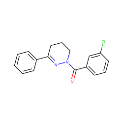 O=C(c1cccc(Cl)c1)N1CCCC(c2ccccc2)=N1 ZINC000013744704