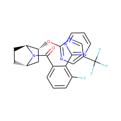 O=C(c1cccc(F)c1-c1ncccn1)N1[C@H]2CC[C@H]1[C@H](Oc1ncc(C(F)(F)F)cn1)C2 ZINC000226093700