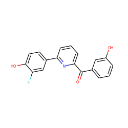 O=C(c1cccc(O)c1)c1cccc(-c2ccc(O)c(F)c2)n1 ZINC000082154882