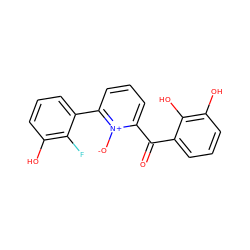 O=C(c1cccc(O)c1O)c1cccc(-c2cccc(O)c2F)[n+]1[O-] ZINC001772595710