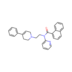 O=C(c1cccc2ccccc12)N(CCN1CC=C(c2ccccc2)CC1)c1ccccn1 ZINC000095554080