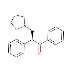 O=C(c1ccccc1)[C@H](CN1CCCC1)c1ccccc1 ZINC000000436612