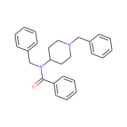 O=C(c1ccccc1)N(Cc1ccccc1)C1CCN(Cc2ccccc2)CC1 ZINC000013817836