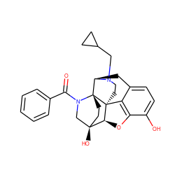 O=C(c1ccccc1)N1C[C@]2(O)CC[C@]13[C@H]1Cc4ccc(O)c5c4[C@@]3(CCN1CC1CC1)[C@H]2O5 ZINC000084596581