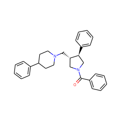 O=C(c1ccccc1)N1C[C@H](CN2CCC(c3ccccc3)CC2)[C@@H](c2ccccc2)C1 ZINC000006579197