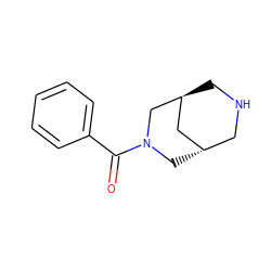 O=C(c1ccccc1)N1C[C@H]2CNC[C@@H](C2)C1 ZINC000101570421