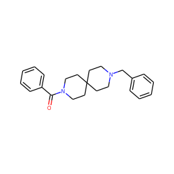 O=C(c1ccccc1)N1CCC2(CCN(Cc3ccccc3)CC2)CC1 ZINC000064550050