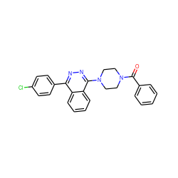 O=C(c1ccccc1)N1CCN(c2nnc(-c3ccc(Cl)cc3)c3ccccc23)CC1 ZINC000049111445