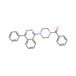 O=C(c1ccccc1)N1CCN(c2nnc(-c3ccccc3)c3ccccc23)CC1 ZINC000002399103