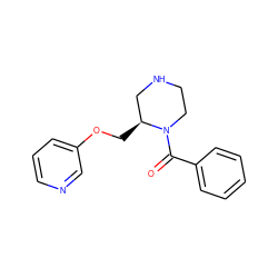 O=C(c1ccccc1)N1CCNC[C@@H]1COc1cccnc1 ZINC000114575608