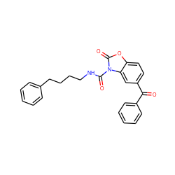 O=C(c1ccccc1)c1ccc2oc(=O)n(C(=O)NCCCCc3ccccc3)c2c1 ZINC000653779704