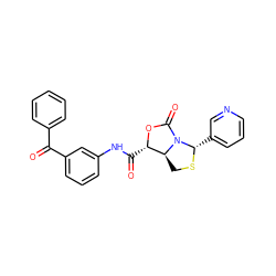 O=C(c1ccccc1)c1cccc(NC(=O)[C@@H]2OC(=O)N3[C@H](c4cccnc4)SC[C@@H]23)c1 ZINC000026651739