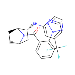 O=C(c1ccccc1-n1nccn1)N1[C@H]2CC[C@H]1[C@H](Nc1cc(C(F)(F)F)ccn1)C2 ZINC000226062617