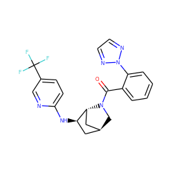 O=C(c1ccccc1-n1nccn1)N1C[C@H]2C[C@@H](Nc3ccc(C(F)(F)F)cn3)[C@H]1C2 ZINC000261187974