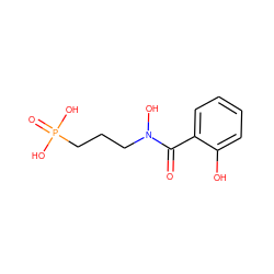 O=C(c1ccccc1O)N(O)CCCP(=O)(O)O ZINC000013644130