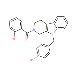 O=C(c1ccccc1O)N1CCc2c(n(Cc3ccc(O)cc3)c3ccccc23)C1 ZINC000014946248