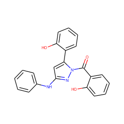 O=C(c1ccccc1O)n1nc(Nc2ccccc2)cc1-c1ccccc1O ZINC001772590298