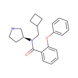 O=C(c1ccccc1Oc1ccccc1)N(CC1CCC1)[C@H]1CCNC1 ZINC000043010929