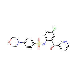 O=C(c1cccnc1)c1cc(Cl)ccc1NS(=O)(=O)c1ccc(N2CCOCC2)cc1 ZINC000166669346