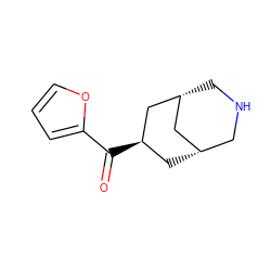 O=C(c1ccco1)[C@@H]1C[C@H]2CNC[C@H](C2)C1 ZINC000101689050