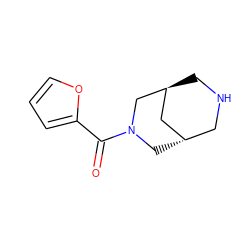 O=C(c1ccco1)N1C[C@H]2CNC[C@@H](C2)C1 ZINC000101570307