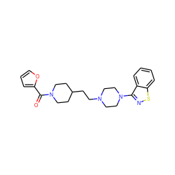 O=C(c1ccco1)N1CCC(CCN2CCN(c3nsc4ccccc34)CC2)CC1 ZINC001772603287