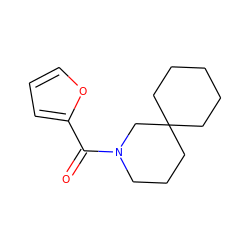 O=C(c1ccco1)N1CCCC2(CCCCC2)C1 ZINC000000249383